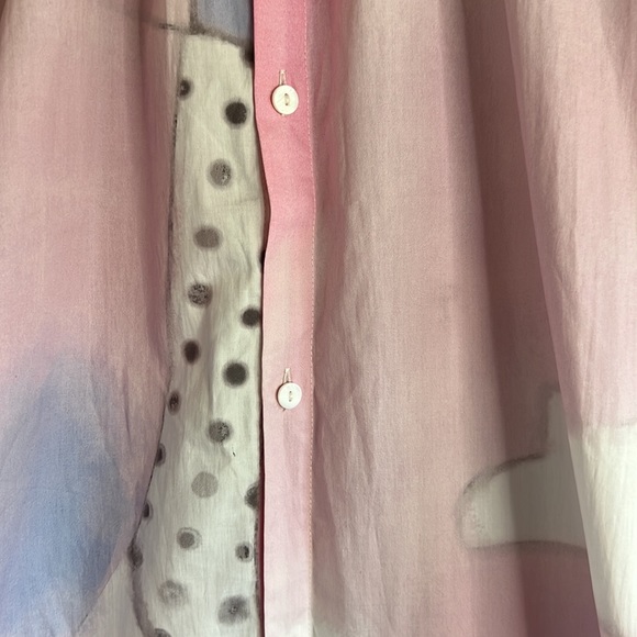 NWT Ami girls 3/4 sleeve flowy button shirt size 140 or 8 - Picture 7 of 14